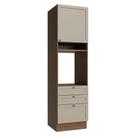 Torre Quente 60 cm 1 Porta 3 Gavetas Rustic/Crema Vik Madesa