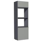 Torre Quente 60 Cm 2 Portas 2 Nichos Suspensa Cinza