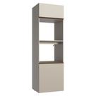 Torre Quente 60 cm 2 Portas 2 Nichos Suspenso Crema Nice Madesa