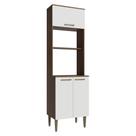 Torre Quente 60 cm 3 Portas Rustic/Branco Lille Madesa Torre Quente 60 cm 3 Portas Rustic/Branco Lille Madesa