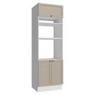 Torre Quente 70 cm 3 Portas Branco/Crema Vik Madesa