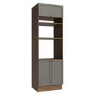Torre Quente 70 cm 3 Portas Rustic/Cinza Vik Madesa