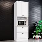 Torre Quente Americana 2 Portas 2 Gavetas 100% Mdf Branco Hp C350 - Henn