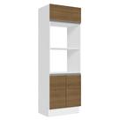 Torre Quente Armário de Cozinha Para 2 Fornos 100% MDF Branco/Rustic Acordes Madesa