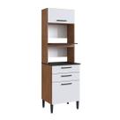 Torre Quente Giovanna 2 Portas 2 Gavetas Branco/Freijó - Irm Móveis