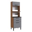 Torre Quente Giovanna 2 Portas 2 Gavetas Cinza/Freijó - Irm Móveis