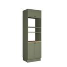 Torre Quente Herval Viana, MDF, 3 Portas, Verde Hill e Carvalho Nature, 70 cm