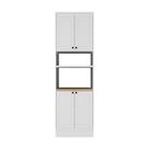Torre Quente Herval Viana, MDF, 4 Portas, Branco Ártico e Carvalho Nature, 70 cm