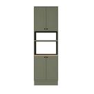 Torre Quente Herval Viana, MDF, 4 Portas, Verde Hill e Carvalho Nature, 70 Cm