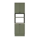 Torre Quente Herval Viana, MDF, 4 Portas, Verde Hill e Cinza Argila, 70 Cm