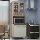 Torre Quente Modulada Com Vidro Para Forno Fidelitá Paris 70 Cm 4 Portas Nogal/Salinas