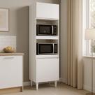 Torre Quente para Cozinha Ruth Branco 56cm com Nichos para Forno e Microondas L06