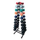 Torre Suporte + Halteres Emborrachados Pares de 1 a 10Kg