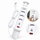 Torre Tomada Bancada de Embutir Com USB Interruptor 3 Tomadas 20A Plug de Energia Tripla