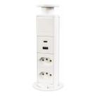 Torre Totem 2 Tomadas 1 USB + 1 USB-C Turbo Charger