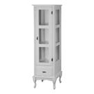 Torre/Vitrine 150x50cm -Espelho 1 Porta+1Gaveta, Prateleiras em Madeira Pés Luiz XV - Tommy Design Torre/Vitrine 150x50cm -Espelho 1 Porta+1Gaveta, Prateleiras em Madeira Pés Luiz XV - Tommy Design