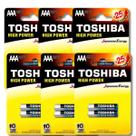 Toshiba - Kit 6 un - Pilha Alcalina AAA LR03G - Cartela 2 un - Ref.: 72453
