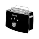 Tostador de pão elétrico black+decker 800w to810-br preto 127v