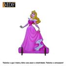 Totem de Mesa Princesa Rosa 12cm Displays Aniversário Mdf Adesivado