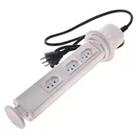 Totem Manual 3Tomadas 20A BRANCO - QT MOVEIS