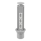 Totem Manual 3Tomadas 20A CINZA - QT MOVEIS