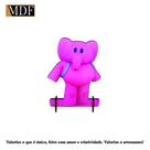 Totens de Mesa Elefanta Rosa Pocoy 20cm Displays Aniversário Mdf Adesivado