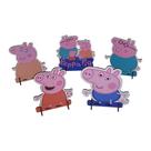 Totens de Mesa Porquinho Kit com 5 Displays Aniversário Mdf Adesivado
