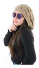 Touca Boina Feminina Beanie Gorro Frio Inverno Trançada Linda Lã