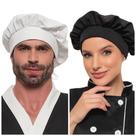 Touca Chapéu Chef Unissex Premium com elastano Preto Willian