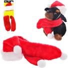 Touca com cachecol de papai noel para cachorro