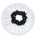 Touca de banho cor branco e borda preto