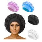 Touca De Cetim Anti Frizz Com Faixa Larga Dormir Conforto Tratamento