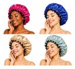 Touca De Cetim Anti Frizz Proteção Capilar Luxo Dupla Face 5 Und 0
