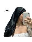 touca de cetim com faixa gigante touca longa para cacheada touca box dread touca para trancas