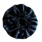 Touca de Cetim Dupla Face Ajustável - Preto G
