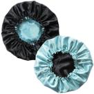 Touca De Cetim Infantil Azul/Preto - Encaracolados