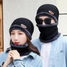 Touca De Inverno Gorro De Frio De Lã Toca Gola Cachecol unissex infantil adulto forrado quentinho