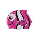 Touca de Natação Silicone Peixinho - Rosa
