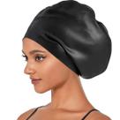 Touca De Natação Unissex Impermeável De Silicone Tamanho Grande Para Cabelos Longos, Tranças E Afros