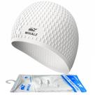 Touca de natação Whale durável de silicone impermeável para cabelos longos