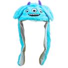 Touca Gorro de Pelúcia Unicórnio Azul Mexe e Levanta Orelha Capuz Infantil de Frio Castela