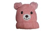 Touca Gorro Forrada Bebe Com Dois Pompom Ursinho