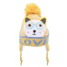Touca Gorro Infantil Amarela Gatinho Tamanho Único Touca Gorro Infantil Amarela Gatinho Tamanho Único