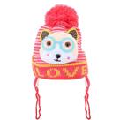 Touca Gorro Infantil Vermelha Gatinho Tamanho único