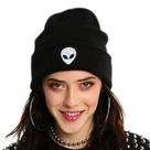Touca Gorro Lã Bordado ET Branco Blogueira Tumblr Inverno