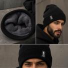 Touca Gorro Unissex Pélúcia Por Dentro Inverno Cor Preto