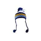 Touca infantil com pompom de malha color com forro interno