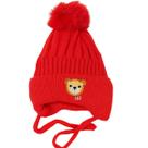 Touca infantil gorro pompom ursinho forrada de pelinho de lã menino e menina criança juvenil