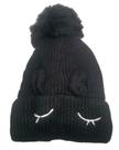 Touca Infantil Inverno com Pompom Forrada Grosso Smiley de Frio