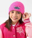 Touca Infantil Tricô Stitch Disney Tam 4 a 6 Rosa-56337